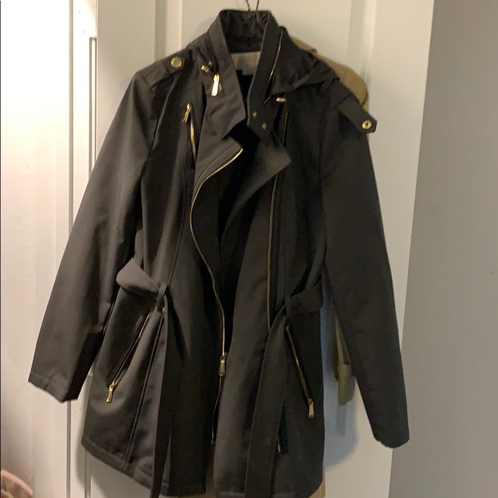 MICHAEL Michael Kors Belted Front-Zip Trench Coat